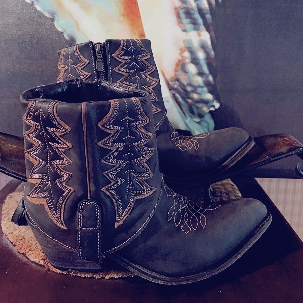 COPY - Liberty Black Eternal Flame Cowboy Boots